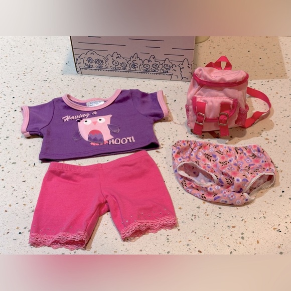 Build-A-Bear Owl‎ Shirt, Leggings, Backpack and Underwear, Plush NOT Included - Picture 2 of 15